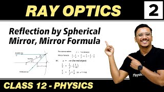 Ray Optics 02  Reflection by Spherical Mirror  Mirror Formula  Class 12 NCERT [upl. by Sterne]