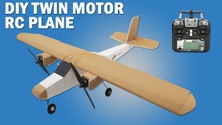 How To Make Twin Motor RC Model Airplane  DIY Brushless Motor Model Airplane [upl. by Arrad]