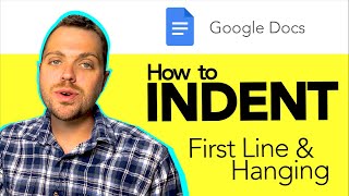 Google Docs How to Indent  Hanging amp First Line Indent [upl. by Neddie]