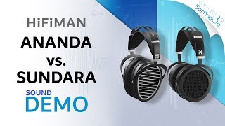 Hifiman Ananda vs Sundara Headphones Sound Demo [upl. by Niamart581]