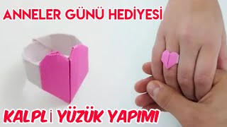 ANNELER GÜNÜ HEDİYESİ 3  KALPLİ YÜZÜK YAPIMI [upl. by Harday]