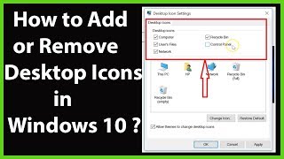 How to Add or Remove Desktop Icons in Windows 10 [upl. by Celinka]