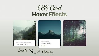 CSS Card Hover Effects  HTML amp CSS [upl. by Cirred]