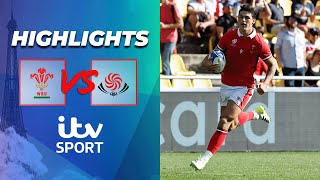 HIGHLIGHTS  Wales v Georgia  2023 Rugby World Cup [upl. by Copland]