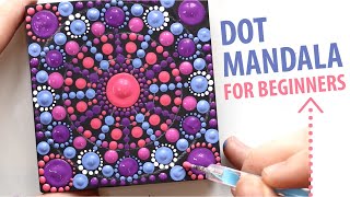 How to paint a dot mandala painting for beginners [upl. by Starla217]