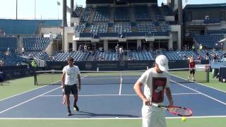 Roger Federer Serve Practice at Cincinnati 2015 2 [upl. by Janik]