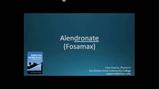 How to pronounce alendronate Fosamax Memorizing Pharmacology Flashcard [upl. by Nnaira]