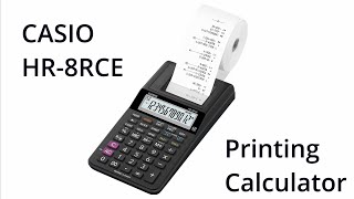 Casio HR8RCE Printing Calculator [upl. by Aiyt]