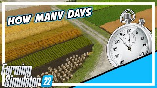 FS22 Crop Growth Time  Farming Simulator 22 [upl. by Acyssej856]