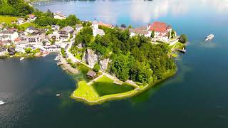 Traunsee Attersee Mondsee  Above Austria [upl. by Aliuqa]