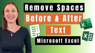 EXCEL Remove Spaces Before and After Text [upl. by Teece]