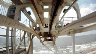 Great Noreaster POV Roller Coaster Moreys Piers Wildwood New Jersey Shore [upl. by Gilberto240]