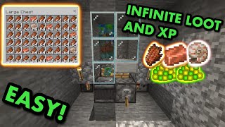 SIMPLE 121 DROWNED COPPER AND XP FARM TUTORIAL in Minecraft Bedrock MCPEXboxPS4SwitchPC [upl. by Favata407]