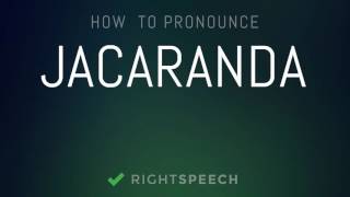 Jacaranda  How to pronounce Jacaranda [upl. by Nojram]