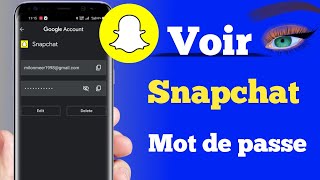 Comment voir le mot de passe Snapchat  comment retrouver son mot de passe snapchat [upl. by Nimrak]