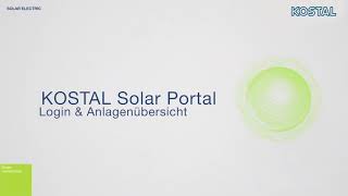 KOSTAL Solar Portal Login und Anlagenübersicht [upl. by Christianson]