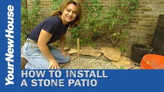 How to Install a Natural Stone Patio  Do It Yourself [upl. by Quintie]