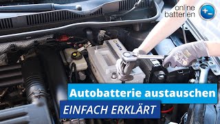 Autobatterie wechseln  Tutorial  Anleitung [upl. by Chamberlin]