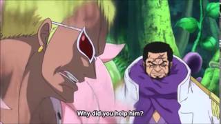 Fujitora saves Trafalgar Law from Doflamingo [upl. by Jerman932]