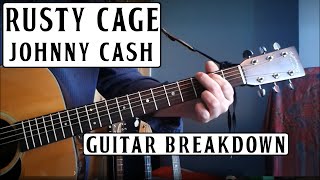 JOHNNY CASH RUSTY CAGE GUITAR BREAKDOWNLESSON IMPROVED VOLUME HD [upl. by Onaivlis]