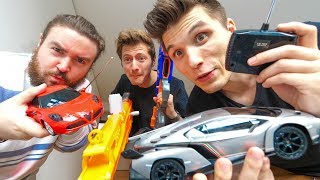 Die NERF RENNSTRECKE  Welcher Wagen ist schneller [upl. by Biddick965]