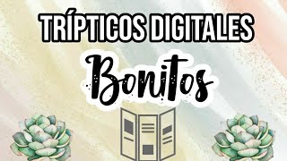 COMO HACER TRÍPTICOS DIGITALES BONITOS [upl. by Laved]