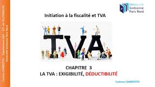 COURS DE FISCALITÉ  GEA  DEDUCTIBILITE DE LA TVA  Vidéo 32 [upl. by Latton]