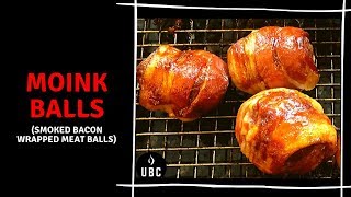 Moink Balls Smoked Bacon Wrapped Meatballs [upl. by Yemrots]