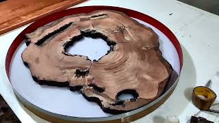 How to make Epoxy Resin Table  Design  Ocean  Cadvica Project  1 [upl. by Dnalkrik]