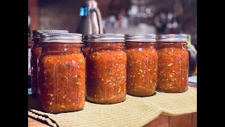 Homemade Garden Fresh Salsa Canning Recipe [upl. by Bendicty]