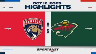 NHL Highlights  Panthers vs Wild  October 12 2023 [upl. by Zetniuq]