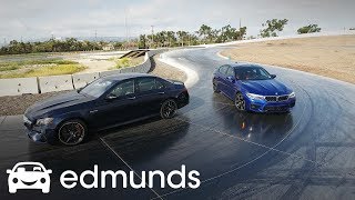 2018 BMW M5 vs 2018 MercedesAMG E63 S Comparison  Edmunds [upl. by Atalee]