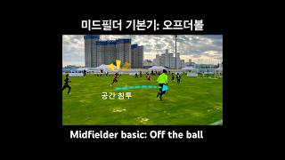 축구 미드필더 기본기 Off the ball 움직임 [upl. by Constantina418]