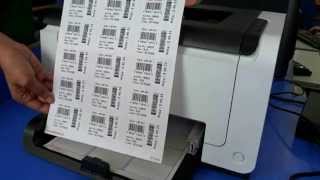 Printing barcode labels by using Laser printer [upl. by Nelluc]