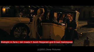 Midnight in Paris 2011  Gill meets F Scott Fitzgerald and Hemingway 35  Clips [upl. by Atteras]