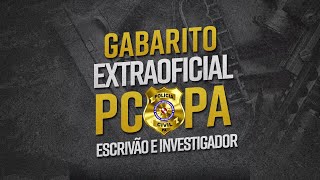 Gabarito Extraoficial  Investigador  PC PA  Alfacon [upl. by Bertina]