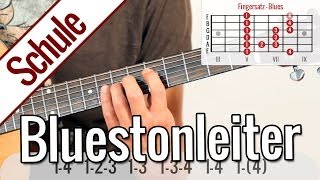 Bluestonleiter  Tonleiterspiel  Gitarrenschule [upl. by Adnirual655]