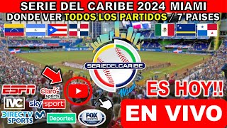 Donde ver La Serie del Caribe 2024 EN VIVO hoy TODOS los juegos Serie del Caribe Miami 2024 partidos [upl. by Ausoj]