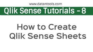 Qlik Sense Tutorials  Creating QlikSense Sheets and Exploring Sheet Options [upl. by Eustis]