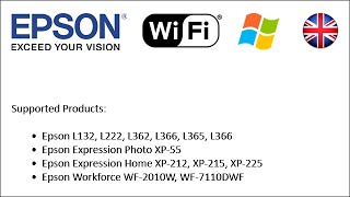 How to setup Epson printers to use WiFi 2014 Win EN [upl. by Eetsirk134]