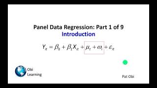 Panel Data Regression 1of9  Introduction [upl. by Neufer]