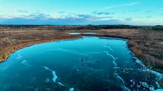 Pond Hockey in Lake Geneva WI [upl. by Hylan577]