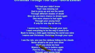 Video Lyrics  Christmas Through Your Eyes by Gloria Estefan [upl. by Macmillan]