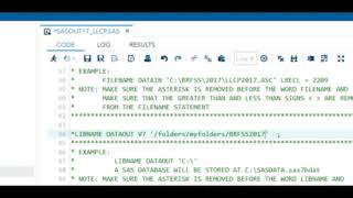 BRFSS Convert ASCII to SAS Data set using SAS University Edition SAS Studio [upl. by Notsew465]