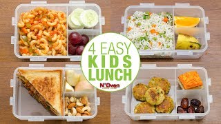 4 INDIAN LUNCH BOX IDEAS l KIDS LUNCH BOX RECIPES l KIDS TIFFIN l VEG LUNCH BOX [upl. by Gninnahc339]