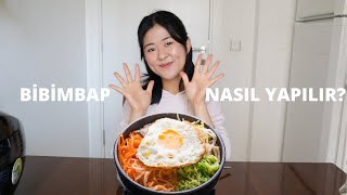 BİBİMBAP TARİFİ 🥘🇰🇷 Evde Kore Yemeği Yapmak [upl. by Colette]