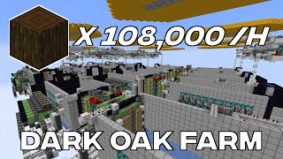 420k Crazy Dark Oak Tree Farm 108000 logs per hour [upl. by Demah]