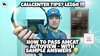 HOW TO PASS AMCAT  AUTOVIEW SAMPLE ANSWERS English [upl. by Nosila834]