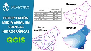 Precipitación Media Areal en Cuencas Hidrográficas Thiessen Isoyetas y Thiessen Mejorado  QGIS [upl. by Orfield405]