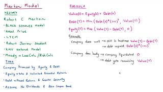 Merton Model for Credit Risk Assessment [upl. by Josephina415]